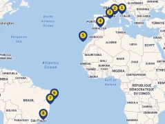 Mapa plavby